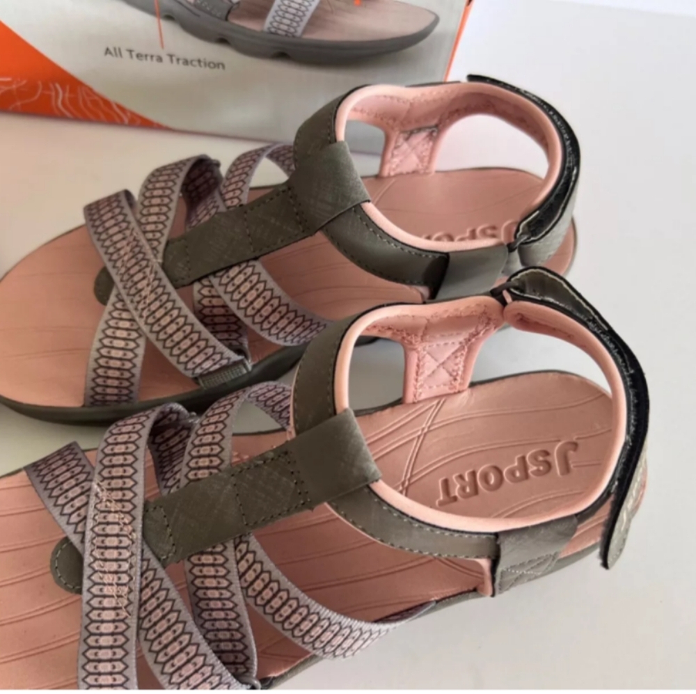 New! Jsport Jambu Kaia Ladies' Women Girls Strap Sandal‎ Adjustable Gray Size 11 - Picture 3 of 12